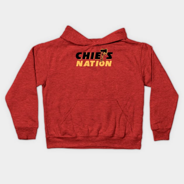 Chiefs Nation Kids Hoodie by FootballBum